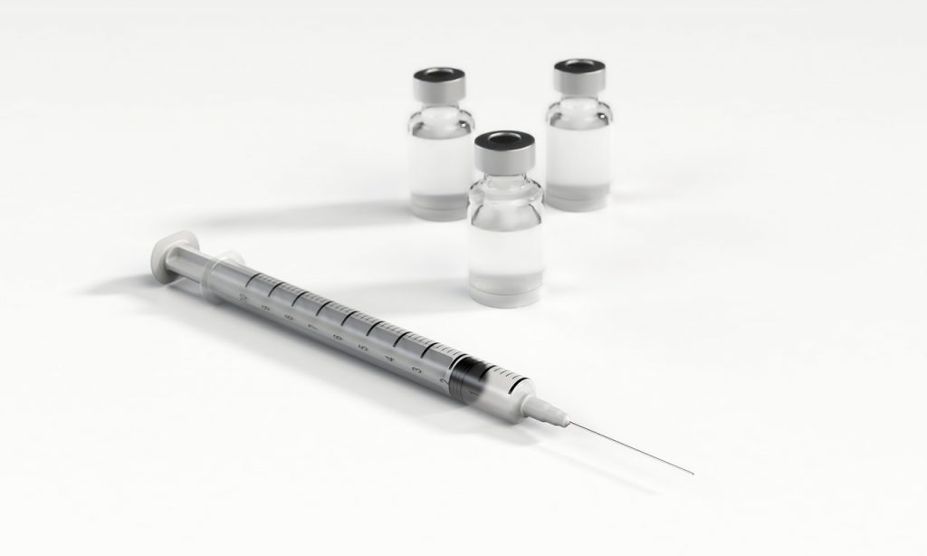 Syringes. Vaccinations are important